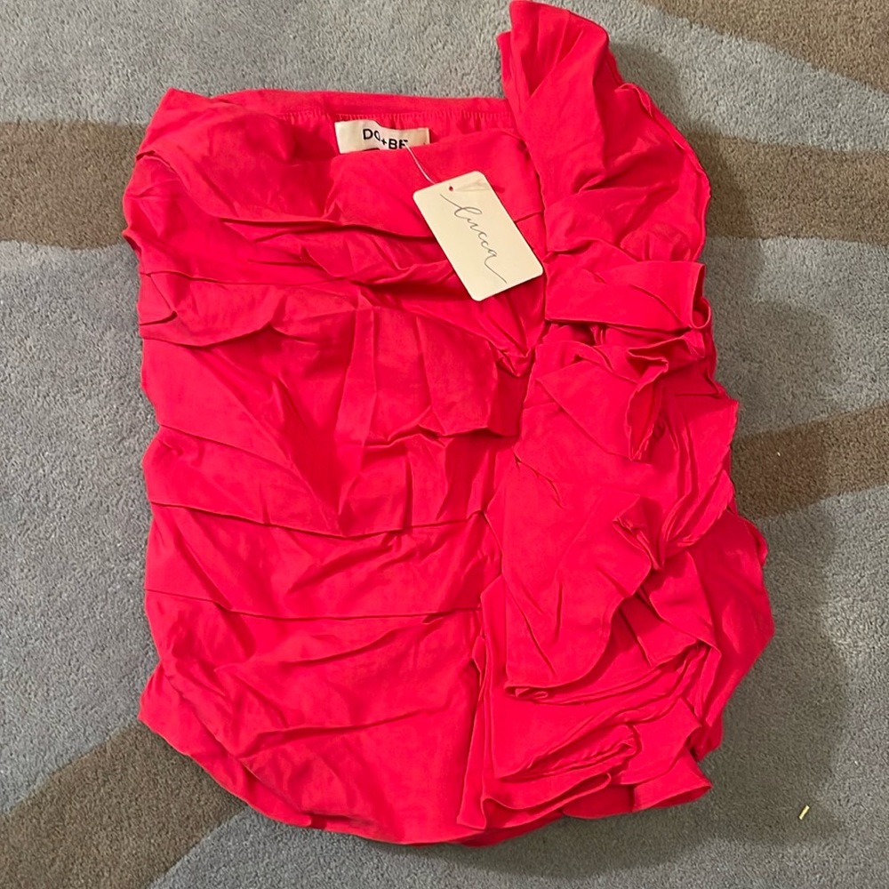 NWT DO+BE Pink Ruffle Skirt from ijusthavetohaveit